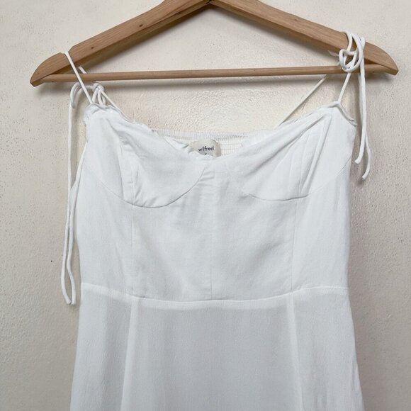 Aritzia Womens 6 Wilfred Sweetheart Bustier Mini White Dress - Picture 3 of 12
